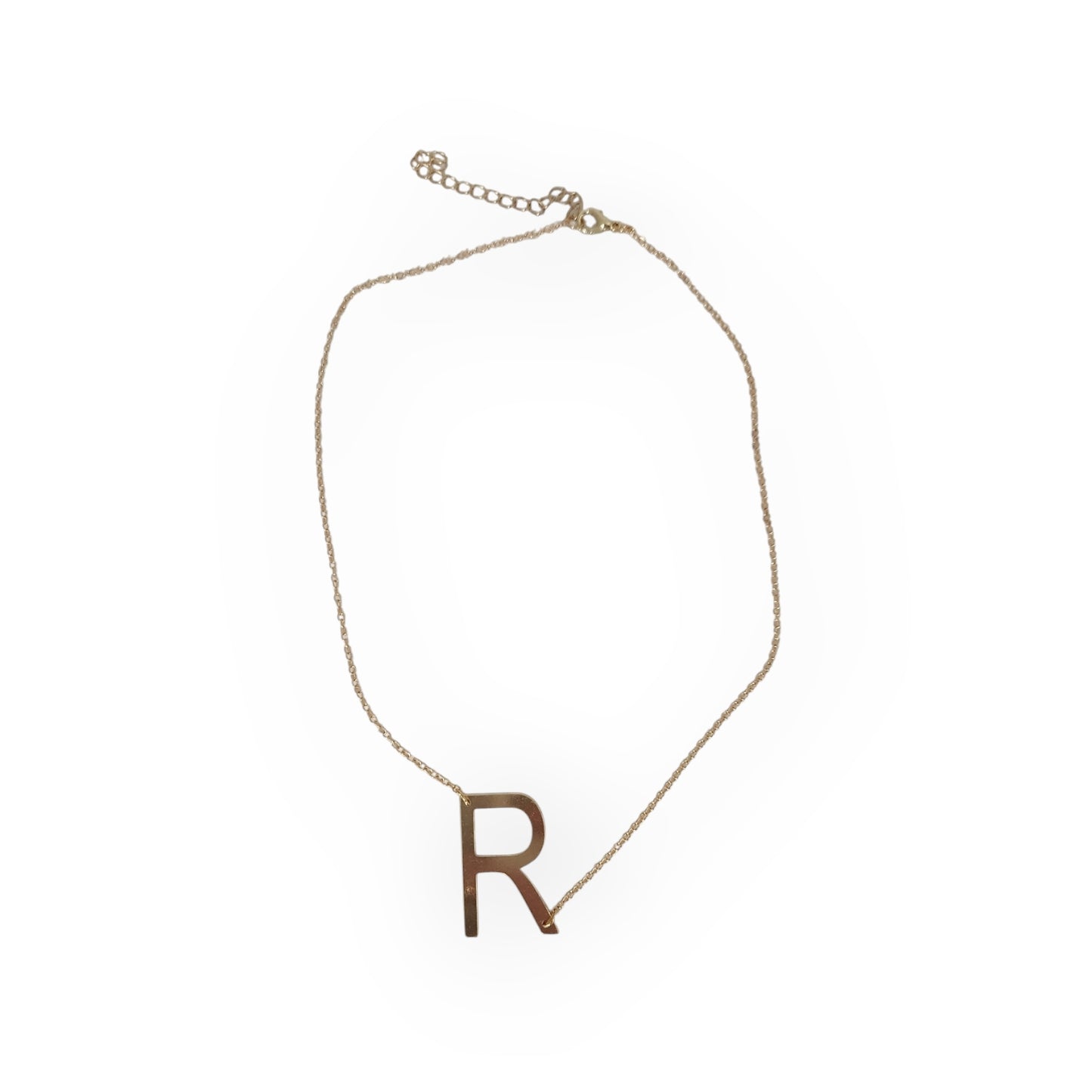Monogram Necklace with Slanted Letter
