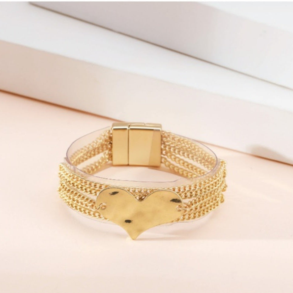Heart Magnetic Clasp Bracelet