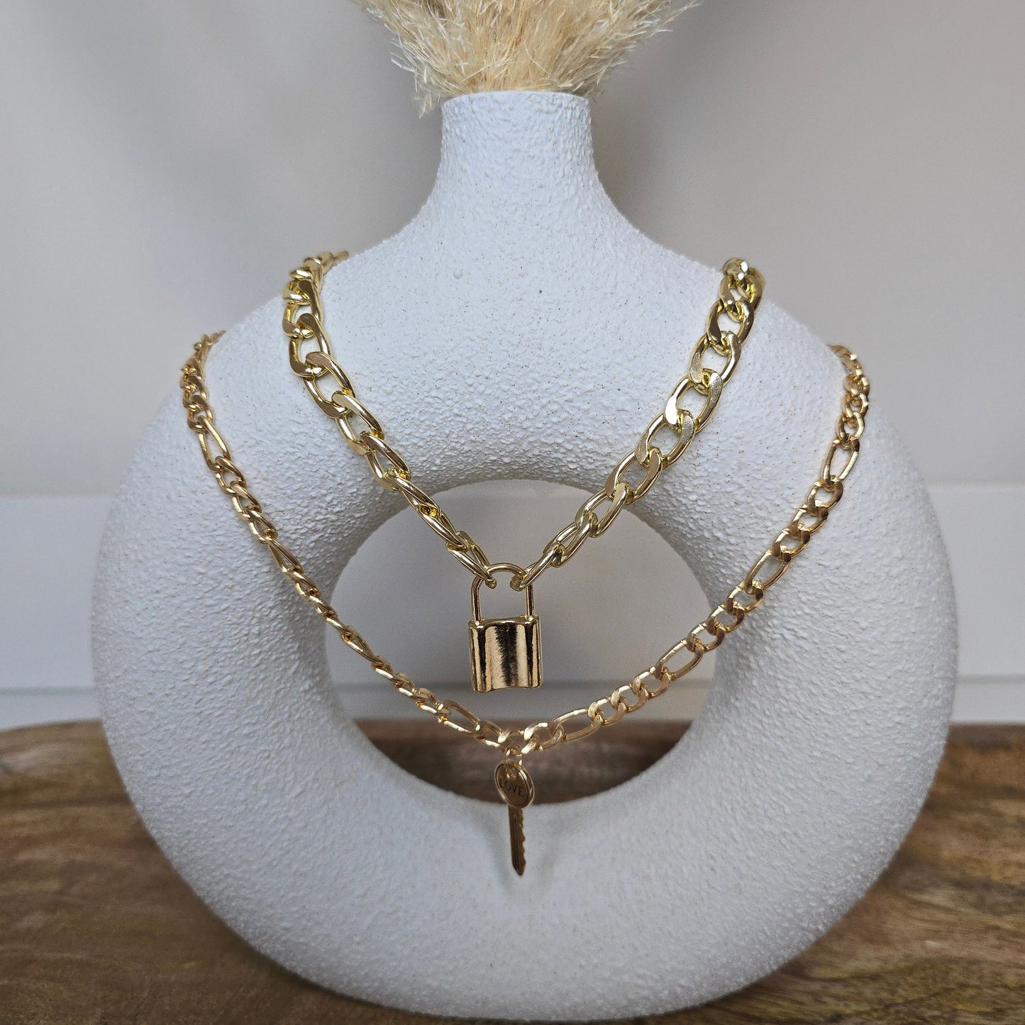 Love Key and Lock Chain