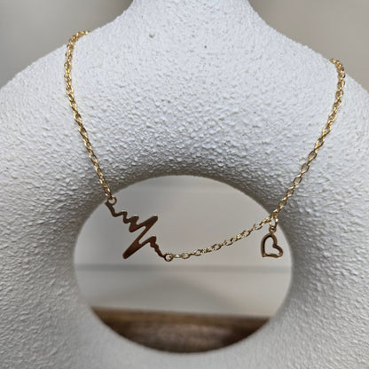 Gold Heartbeat Necklace