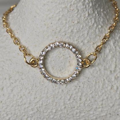 Arrow and Rhinestone Gold Bracelet Set