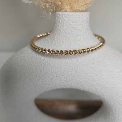 4 Piece Leaf and Moon Gold Bracelets