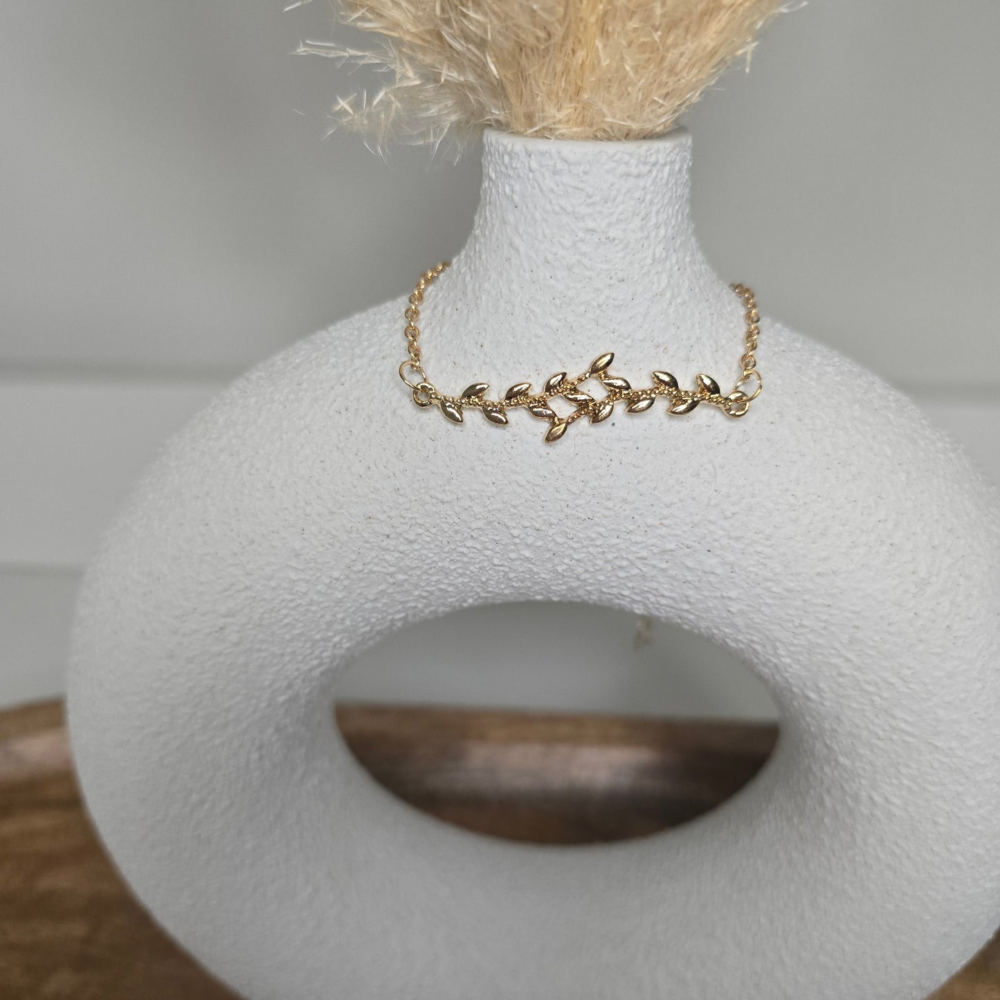 4 Piece Leaf and Moon Gold Bracelets