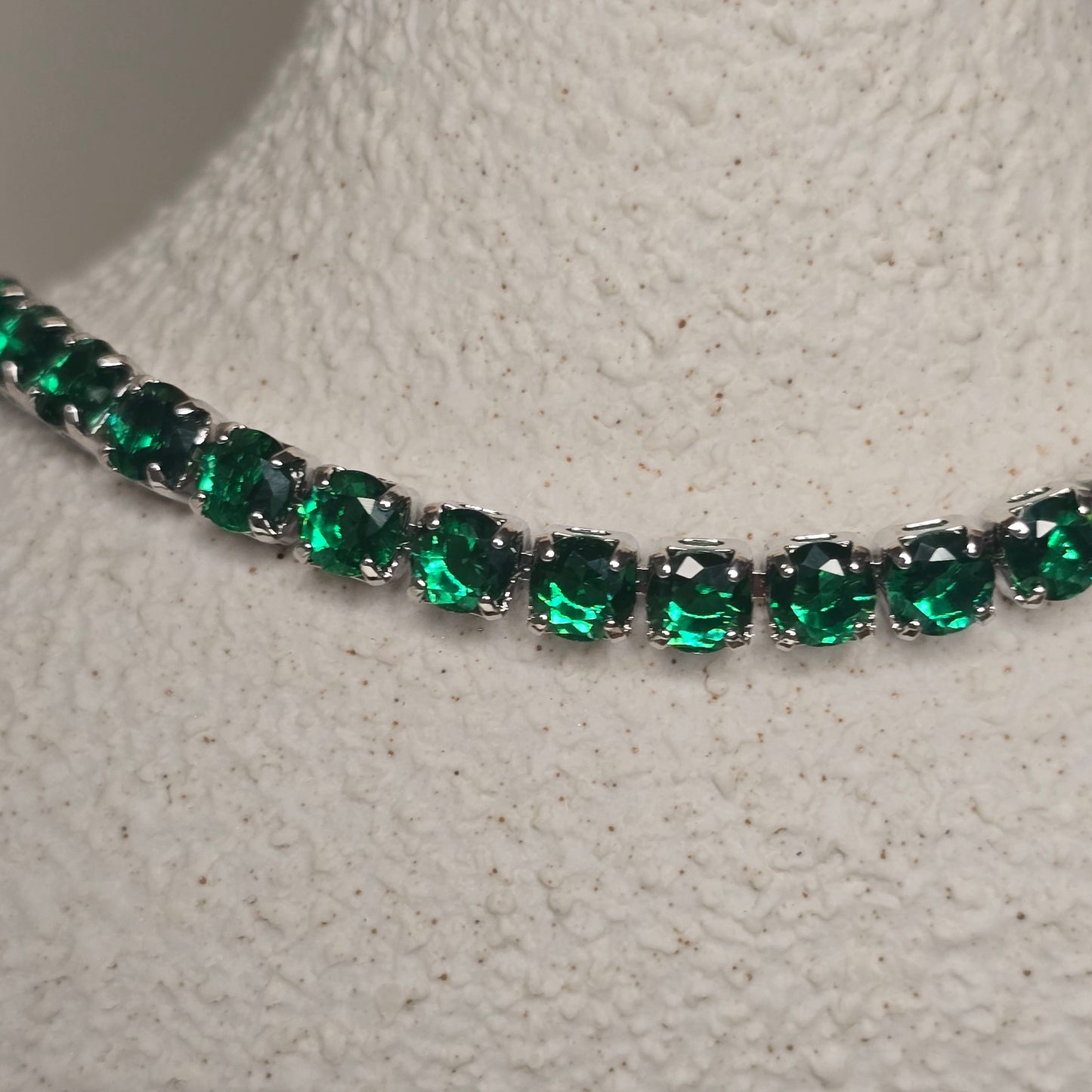 Green Tennis Bracelet