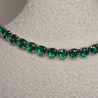 Green Tennis Bracelet