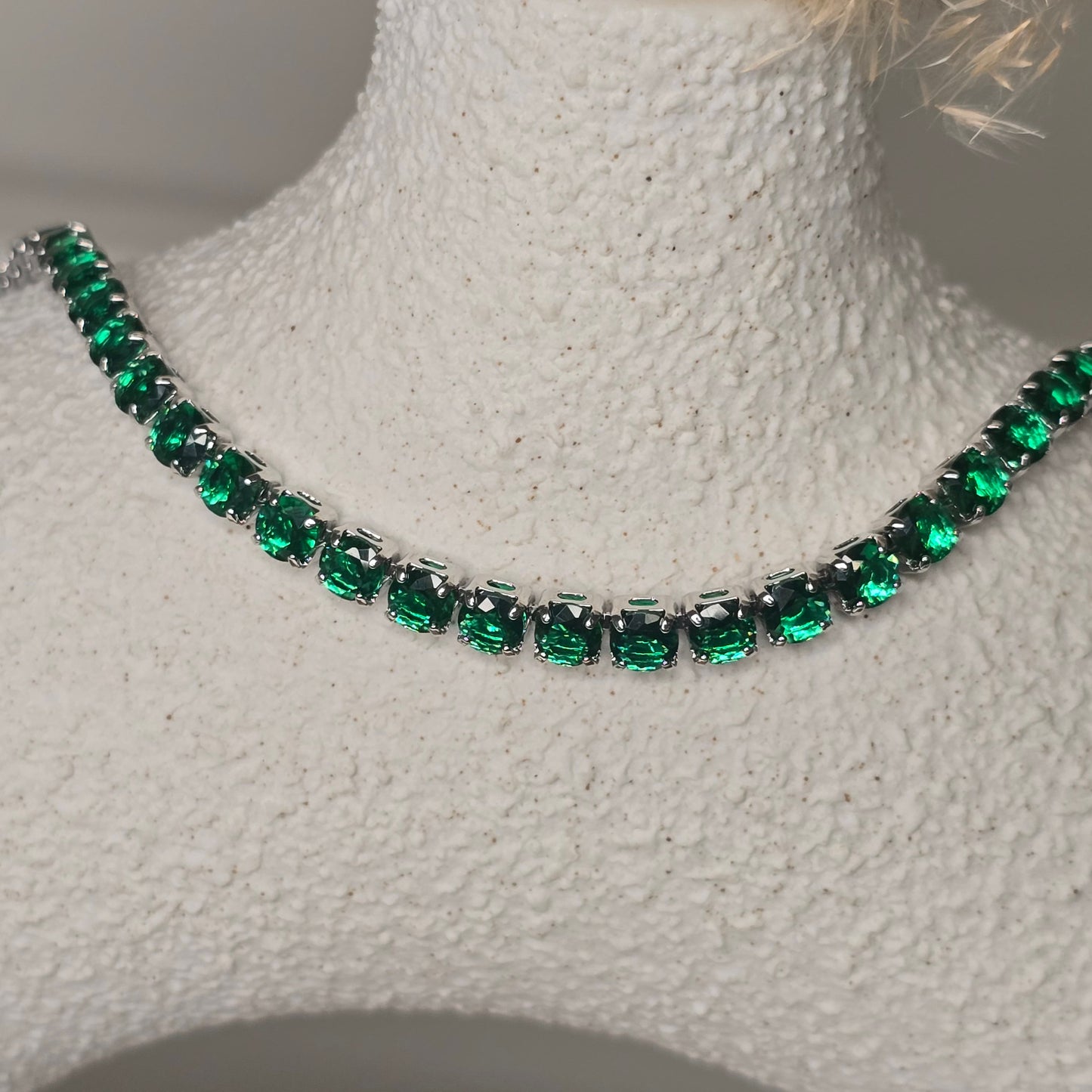 Green Tennis Bracelet
