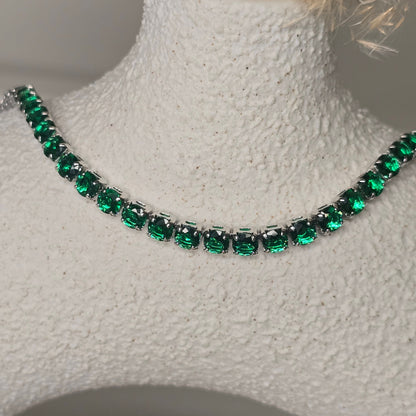 Green Tennis Bracelet