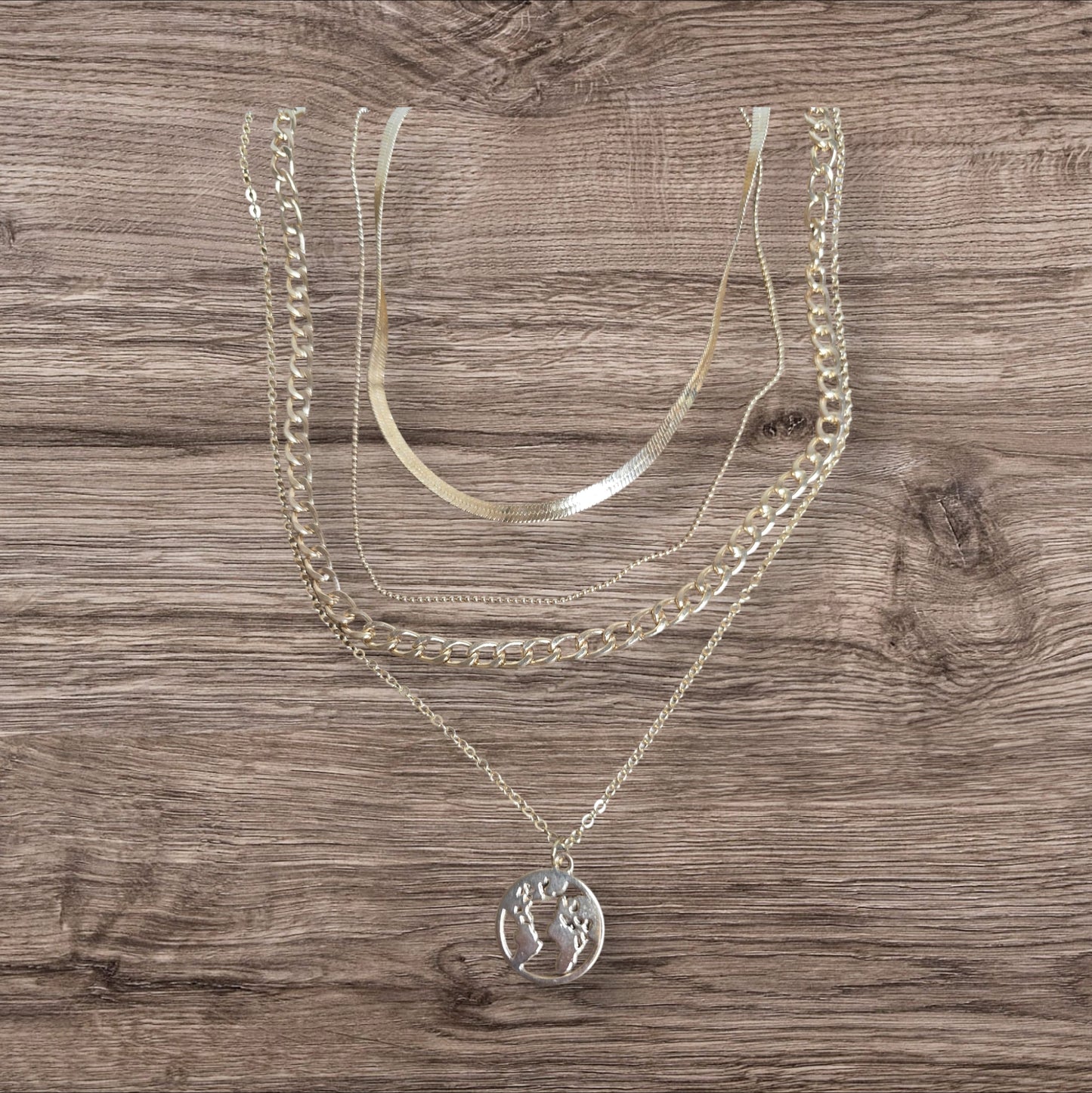 Travel Globe Gold Pendant Necklace