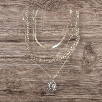 Travel Globe Gold Pendant Necklace