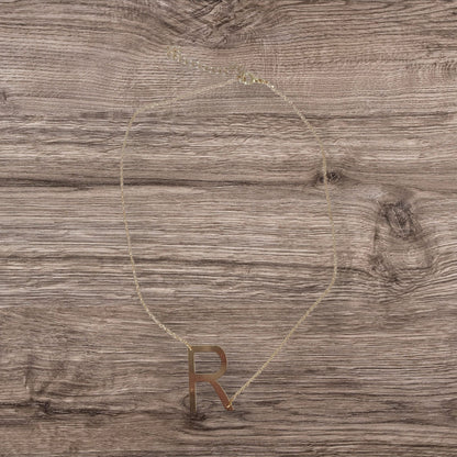 Monogram Necklace with Slanted Letter