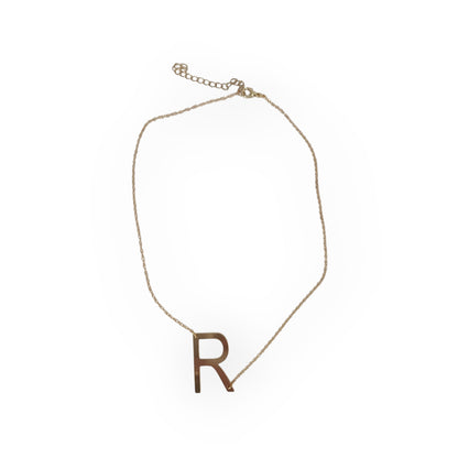 Monogram Necklace with Slanted Letter