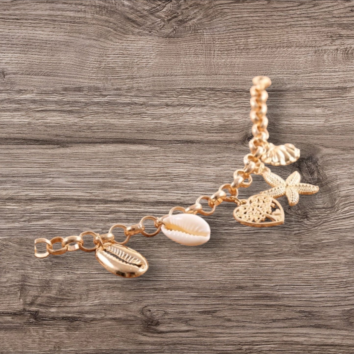 Seashell with Tree of Life Charm Bracelet