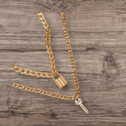 Love Key and Lock Chain