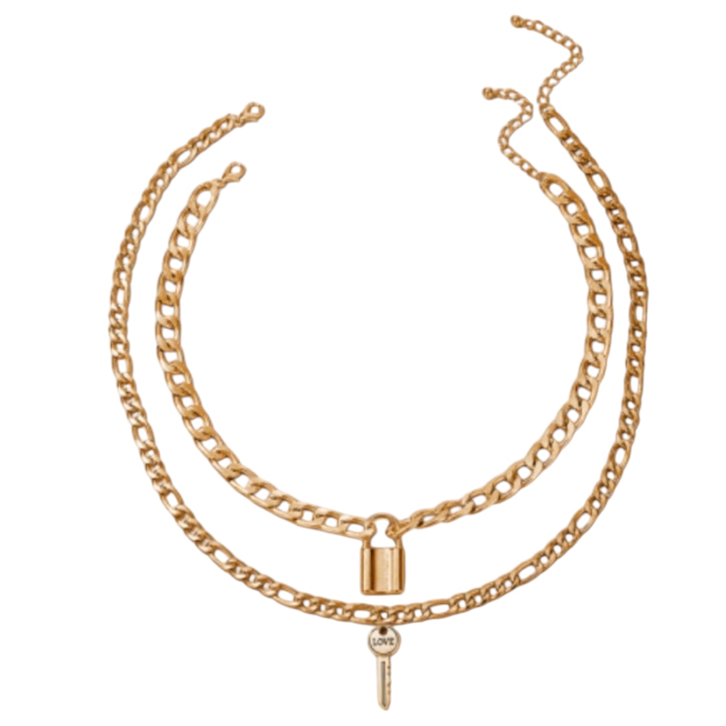 Love Key and Lock Chain