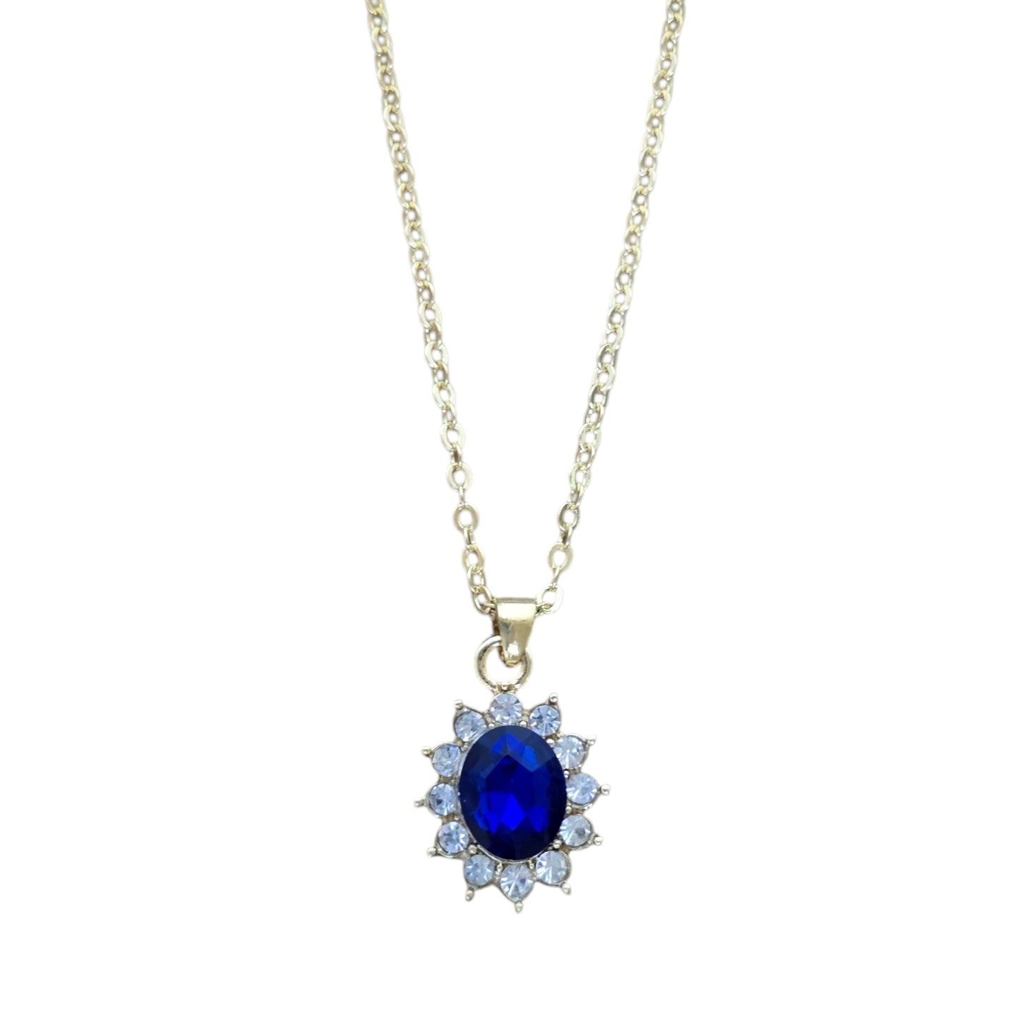 Blue Sapphire Sun Necklace