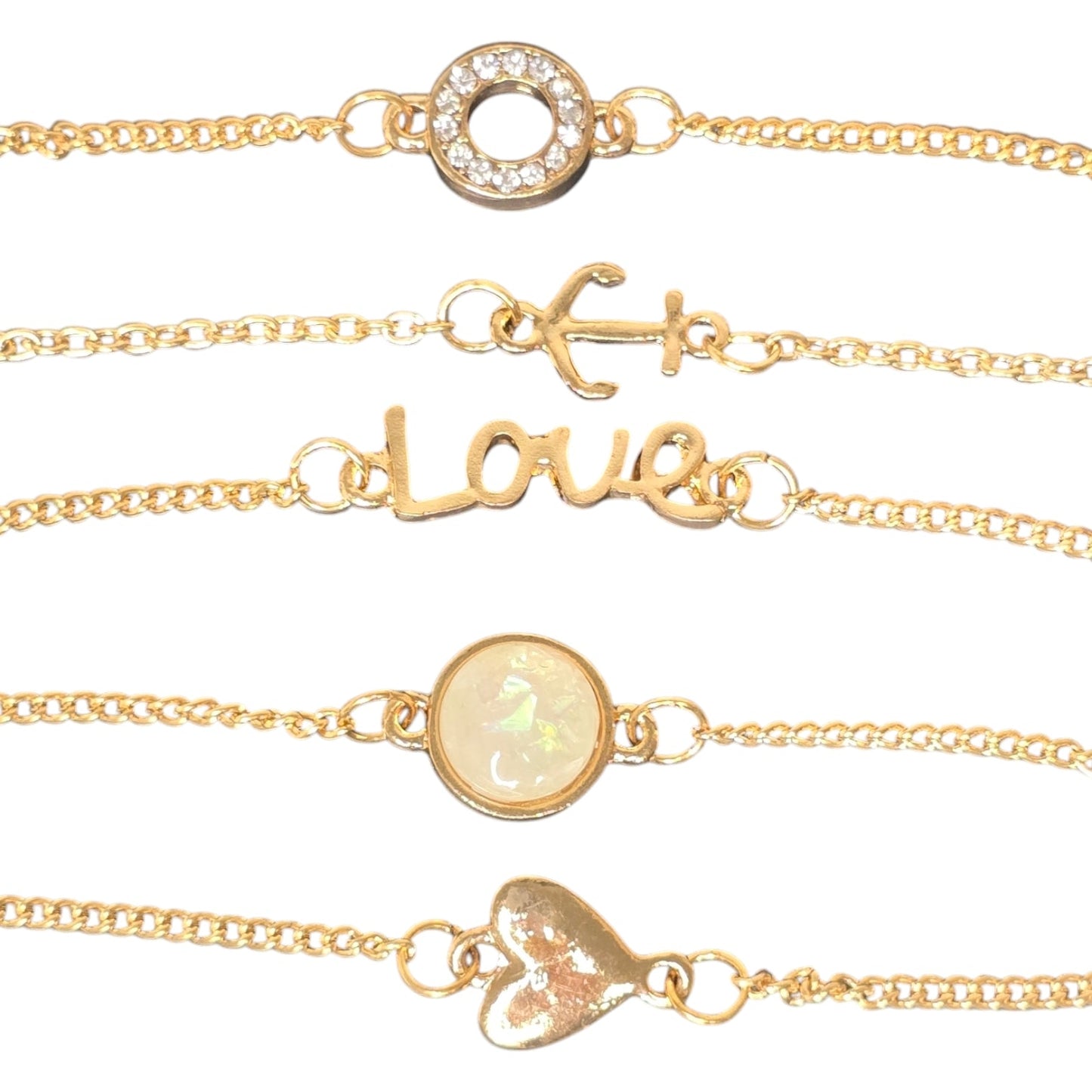 Love Gold Bracelet Set