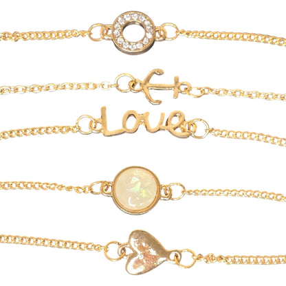 Love Gold Bracelet Set