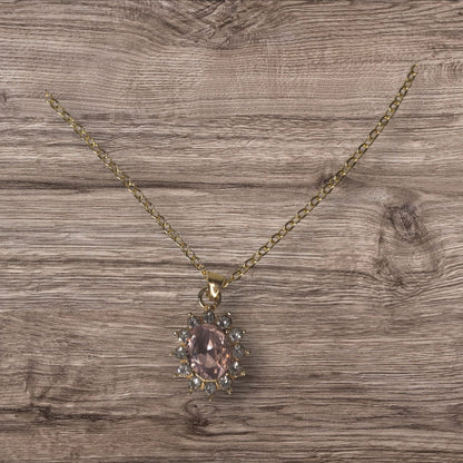Pink Diamond Rhinestone Necklace