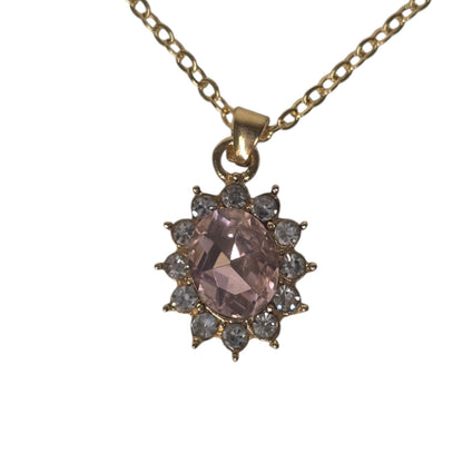 Pink Diamond Rhinestone Necklace