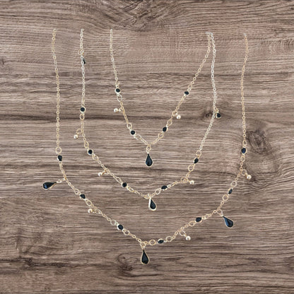 Teardrop Rhinestone Multilayer Necklace