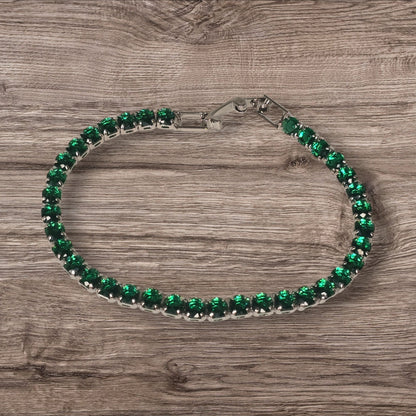 Green Tennis Bracelet