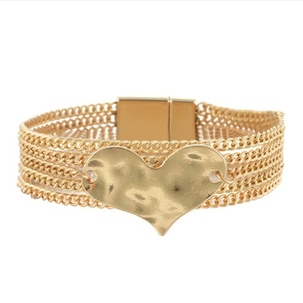 Heart Magnetic Clasp Bracelet